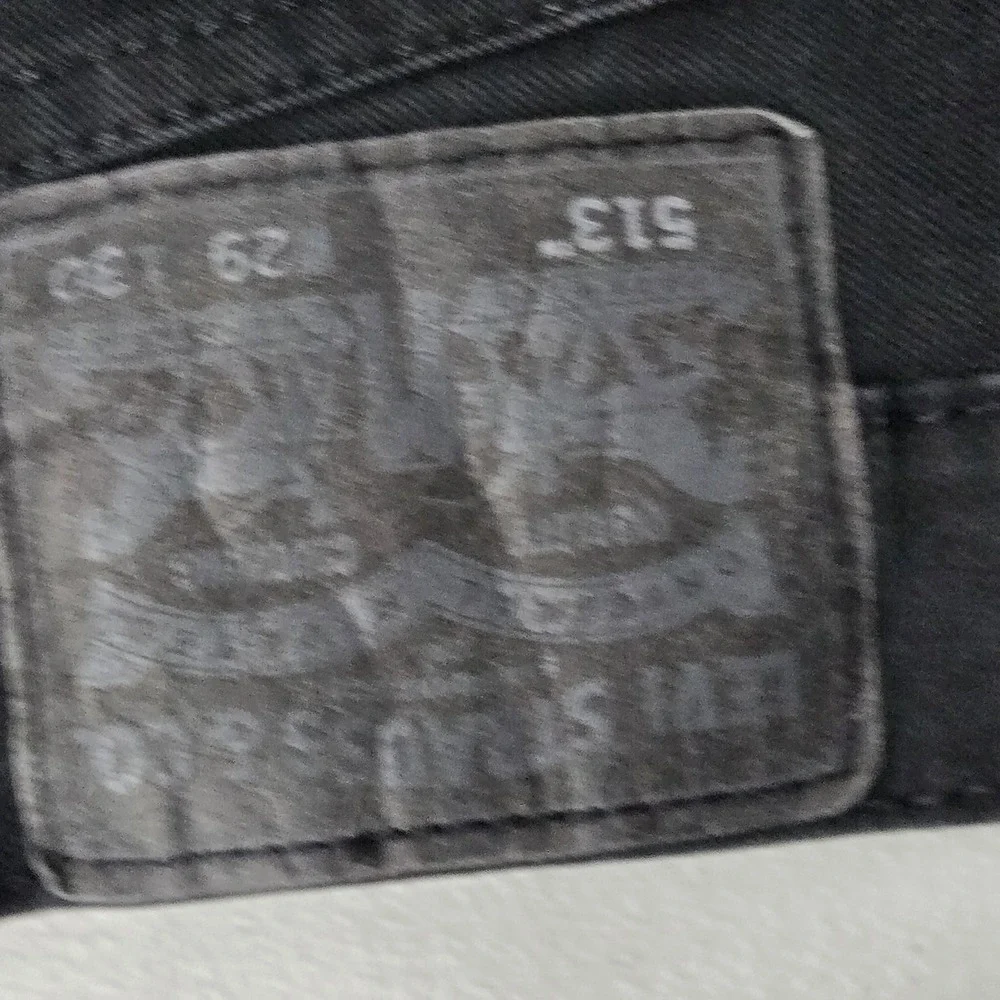 Levi's 513 Men Jeans 29X30 Black Denim Slim Straight 28
